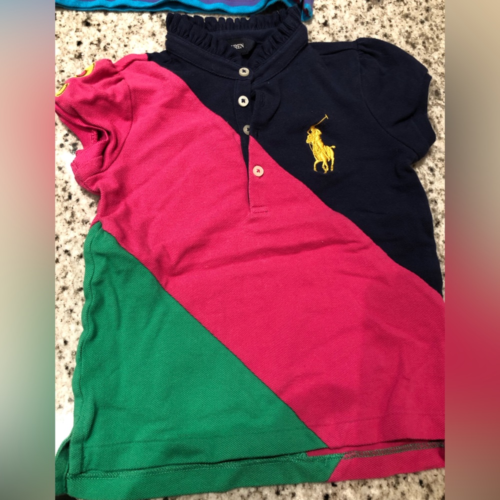 2 polo shirts 4T one Ralph Lauren one Tommy